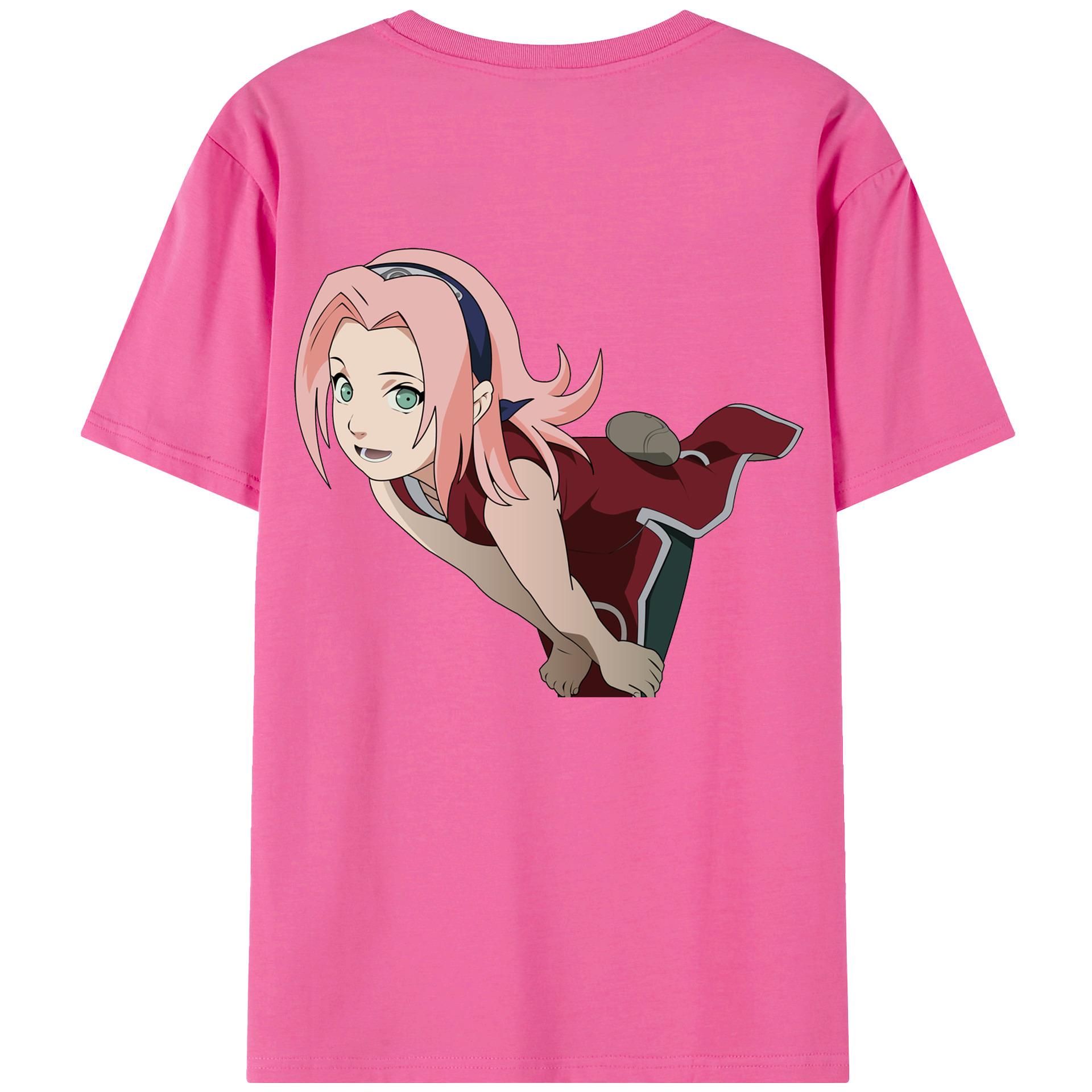 （画像用） NARUTO -ナルト- 春野サクラ Haruno Sakura レディース半袖Tシャツ(バックプリント)